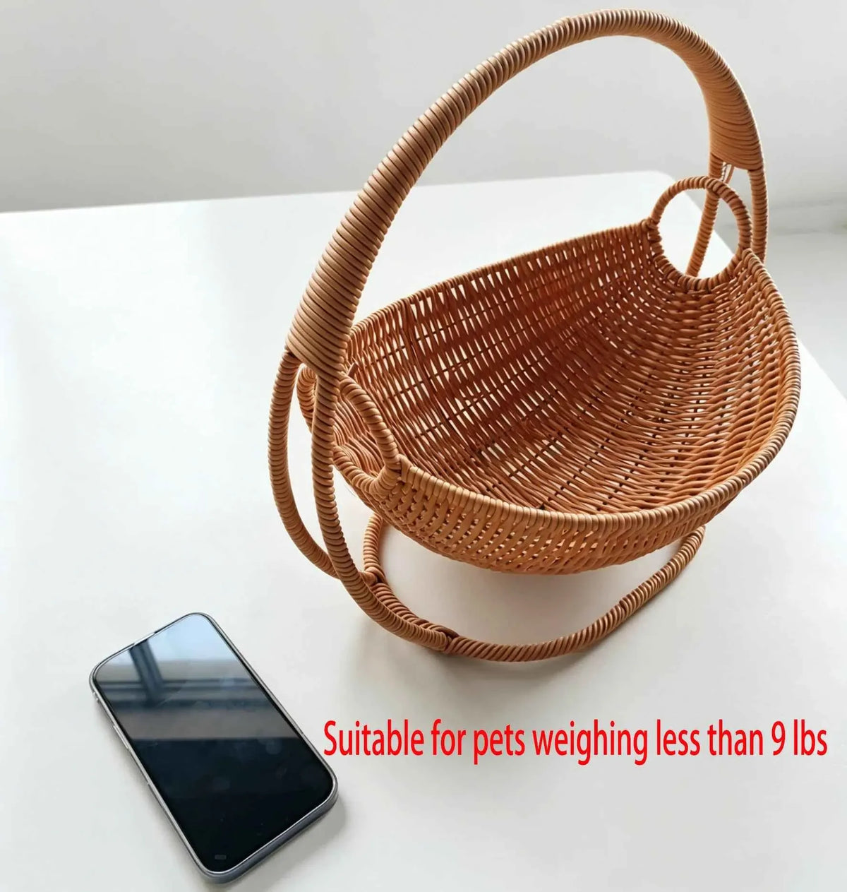 Faux-Woven Cat Bed Nest Cat Basket Cats Swing Hammock Waterproof Indoor Pet House Semi-Enclosed Cave Bed Pet Accessories Toys