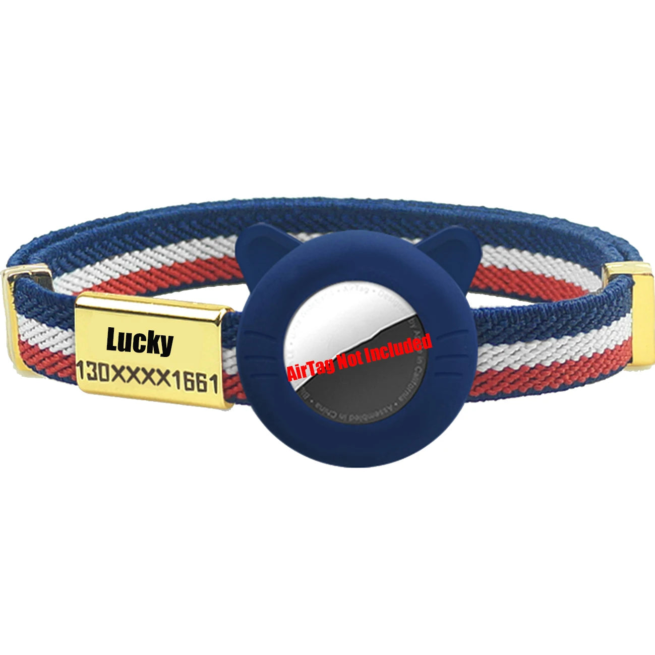 New Breakaway AirTag Tracker Cat Collar Free Custom Name Tag Kitten Collar with GPS Holder Case Anti-lost Adjustable Pet Collars Needora