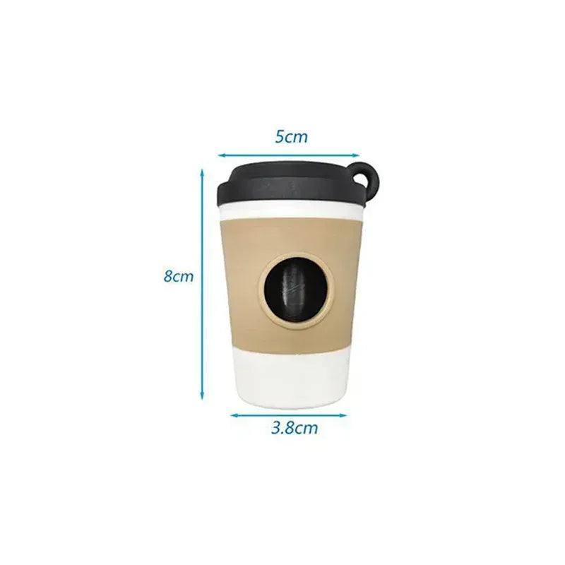 Portable Pet Poop Trash Can Dispenser Creative Coffee Cup Dog Garbage Storage Design Outdoor Dog Walking Garbage Bag Storage Box Needora