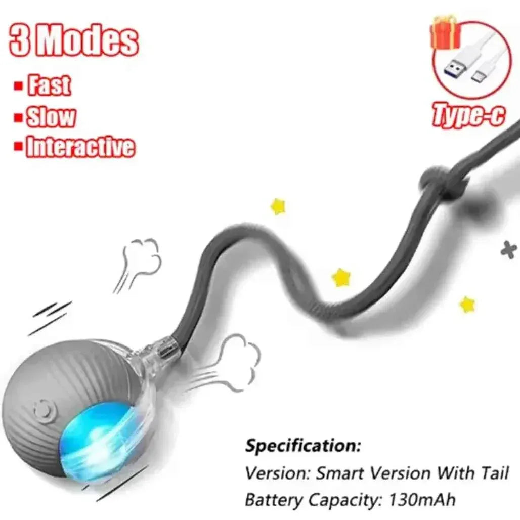 Interactive Electric Cat Toy Ball – Battery Included, Durable Plastic Play Ball