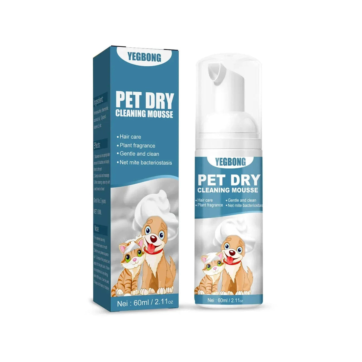 Waterless Cat Dog Shampoo No Rinse Dogs Cats Cleaning Mousse Pet Grooming Supplies for Safe Bathless Cleaning Odor Eliminator Needora
