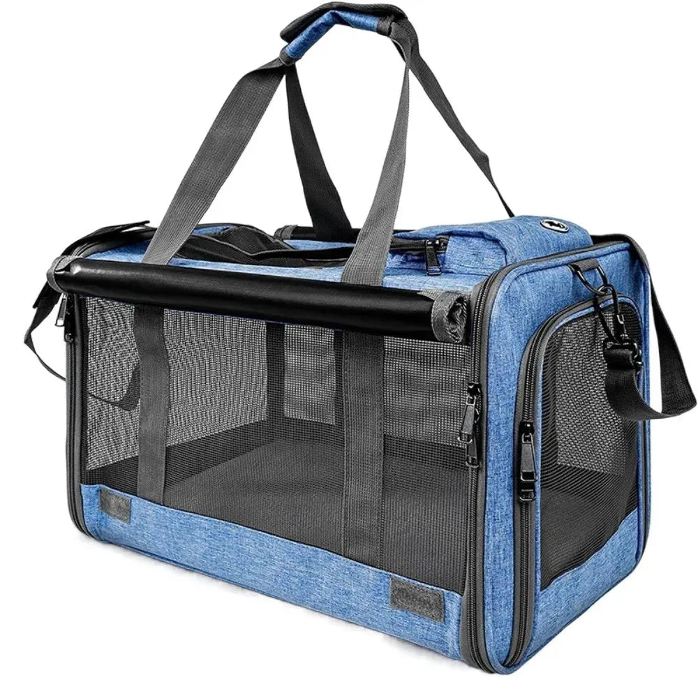 Oxford Cloth Cat Carrier Handbag Breathable Soft Sided Pet Carrying Bag Large Capacity Foldable Pet Carrier Reptiles Squirrels Needora