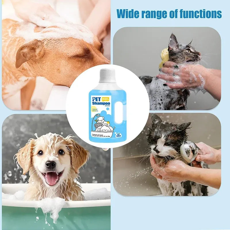 500ml Pet Bath Shampoo Cats Dogs Shower Care And Cleaning Gentle And Smooth Deodorizing Anti-itching Long-Lastin Fragrance Needora