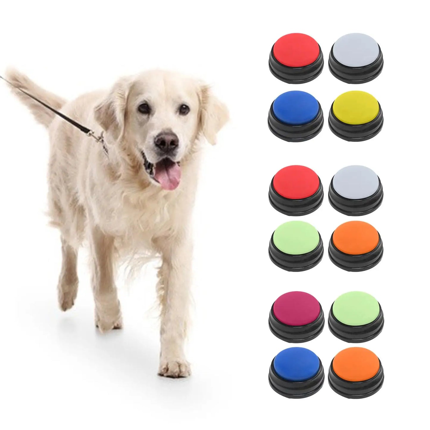 4 Pcs Recordable Talking Buttons Dog Interactive Toy Playback Educational Toy