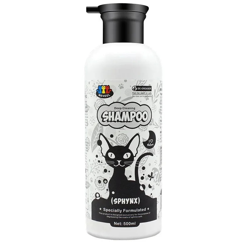 500ml Sphinx Cat Pet Shampoo Cat Shower Gel Canadian Body Wash-free Pet Cat Hairless Cat Special Body Wash-free To Control Oil