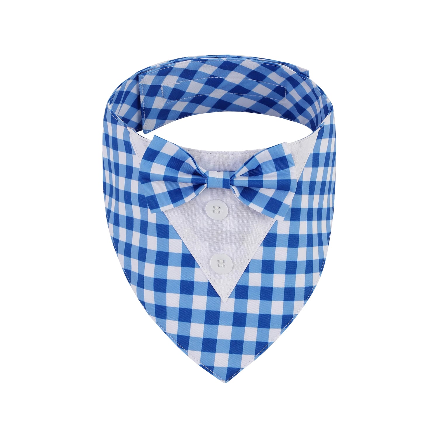 Sucado Dog Bandana with Bow Tie, Formal Tuxedo Pet Triangle Scarf, Adjustable Velcro Wedding Outfit for Small Medium Large Dogs Needora