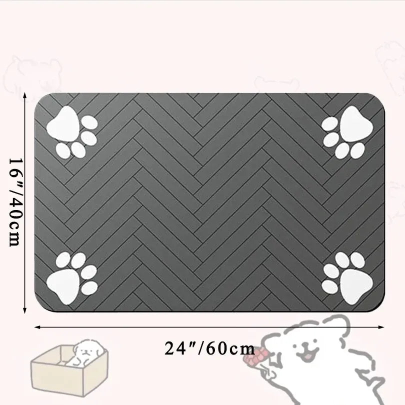 Pet Feeding Dropshipping Pet Placemat for Food and Water Bowl, with Waterproof Rubber Backing, Quick Dry Water Mat for Dog Cat Needora