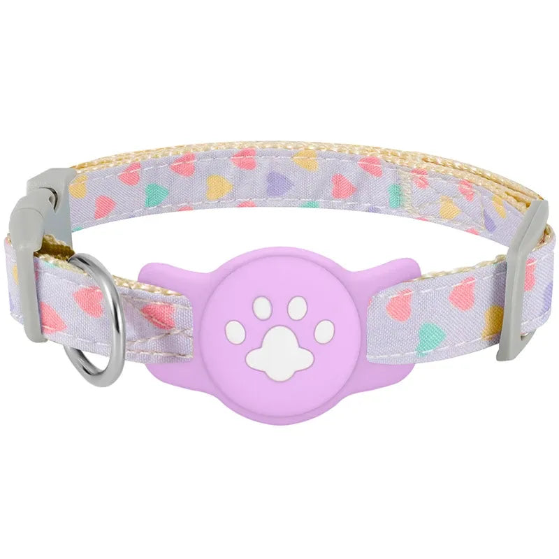 Pet Collar For Airtag Cute Anti-lost Dog Cat Collar Adjustable Nylon Pet Collar For Small Dog Needora