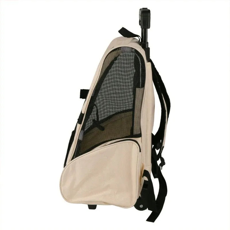 Portable Travel Pet Bag Trolley Case Double Shoulder Cat Backpack Dog