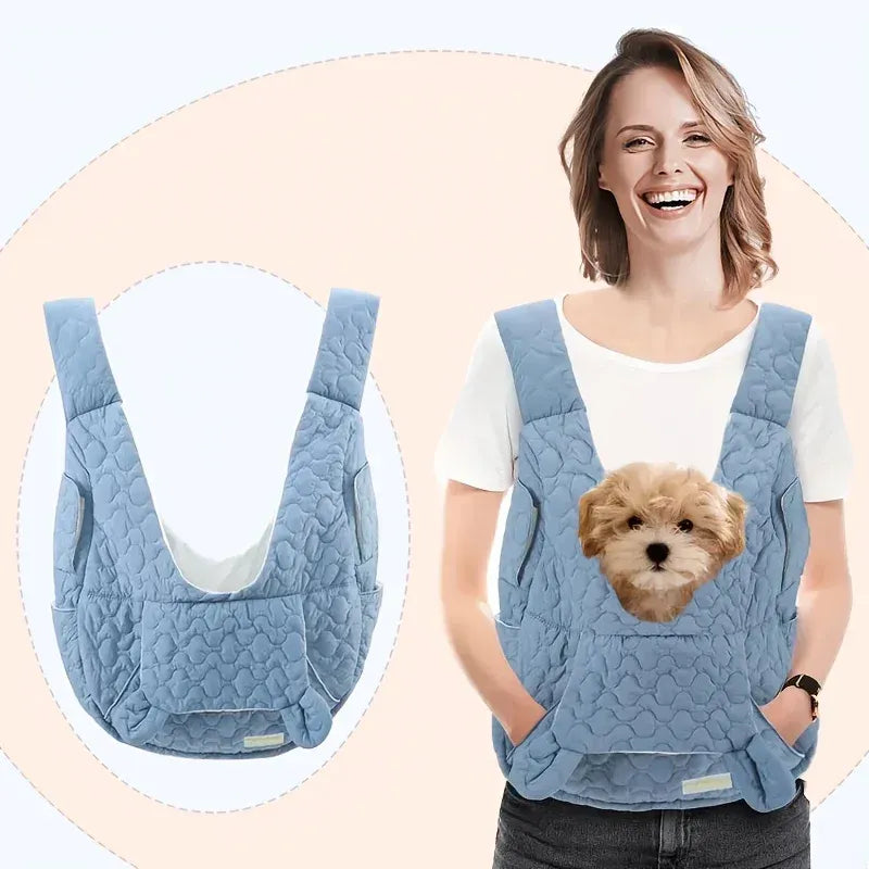 Double Shoulder Pet Carrier Bag Extra Large Capacity Chest Backpack Dog and Cat Outdoor Bag Waterproof and Portable Pet Bag Needora