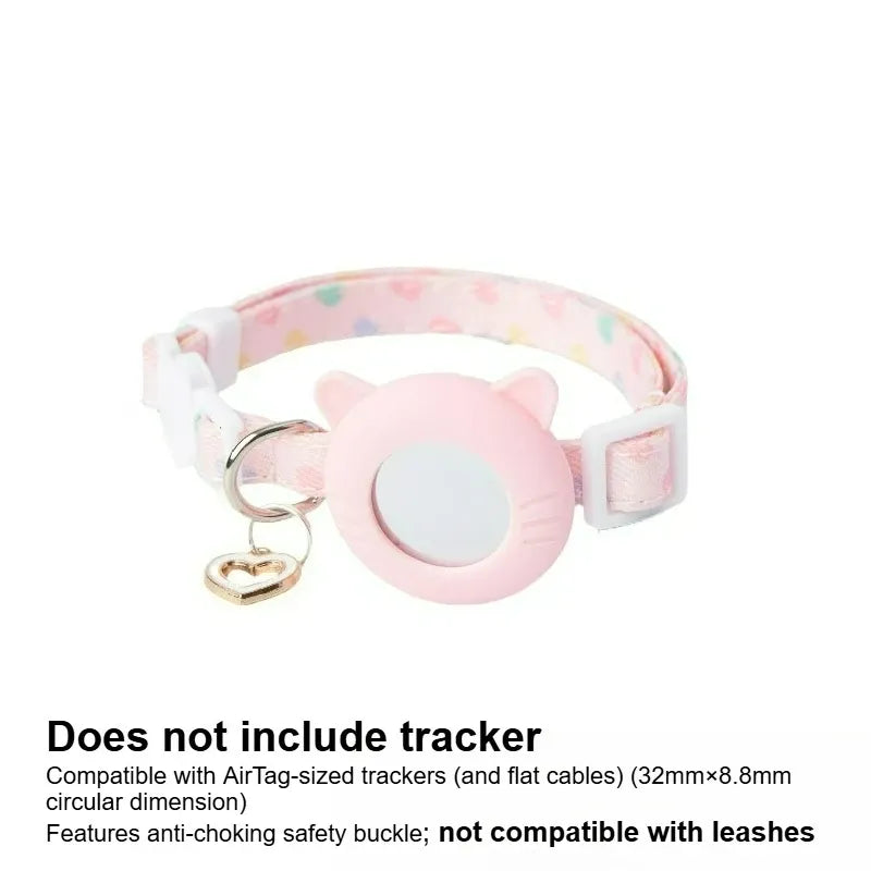 Adjustable AirTag Cat Collar,Pet Tracker Collar for AirTag,Breakaway Collar with AirTag Case,Cat Collar with GPS Holder,Pet toy Needora