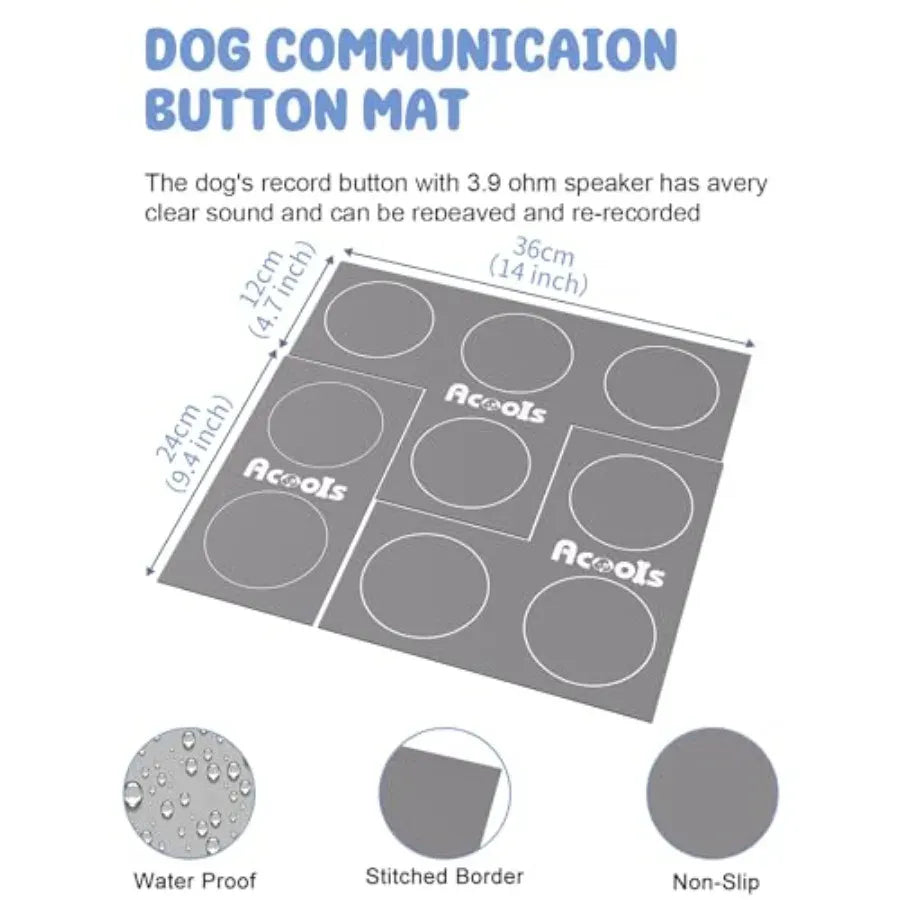 Dog Buttons for Communication 9 Pcs Dog Talking Button Set 30s Voice Recording Pet Buzzer Training Buttons Speaking Button for Needora