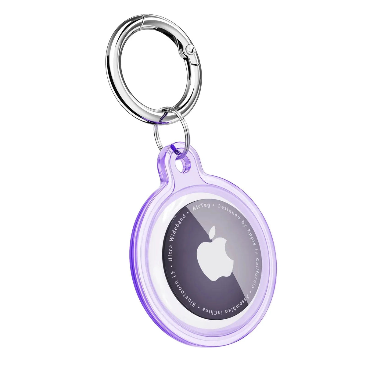 Waterproof Airtag Keychain Holder - Transparent TPU Case for Apple Airtag, Dog Cat Pet Collar Tracker, Protective Full Cover Needora