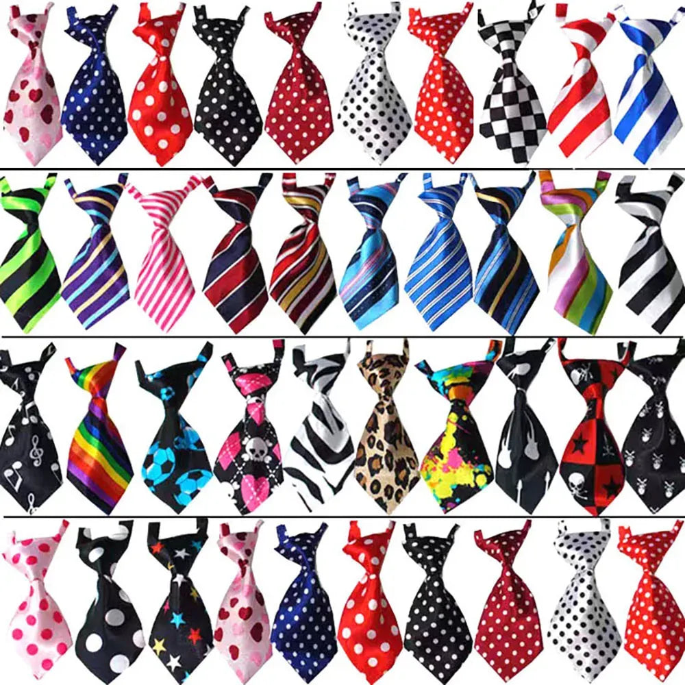 25/50/100pcs/lot Pet Cat Dog Bow Tie Lots Mix Colors Grooming Accessories Adjustable Puppy Bow Tie Products Pet Bowtie Supplies Needora