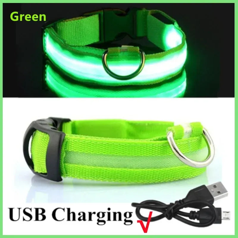 3 Modes Dog Luminous Charge Collar Led Usb Cat Dogs Collars Detachable Night Led Glow Dog Loss Prevention Collar Pet Accessories Needora