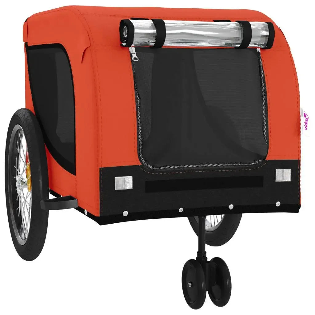 Orange Pet Bike Trailer D0100H5GVP2 Made Of Oxford Fabric And Iron