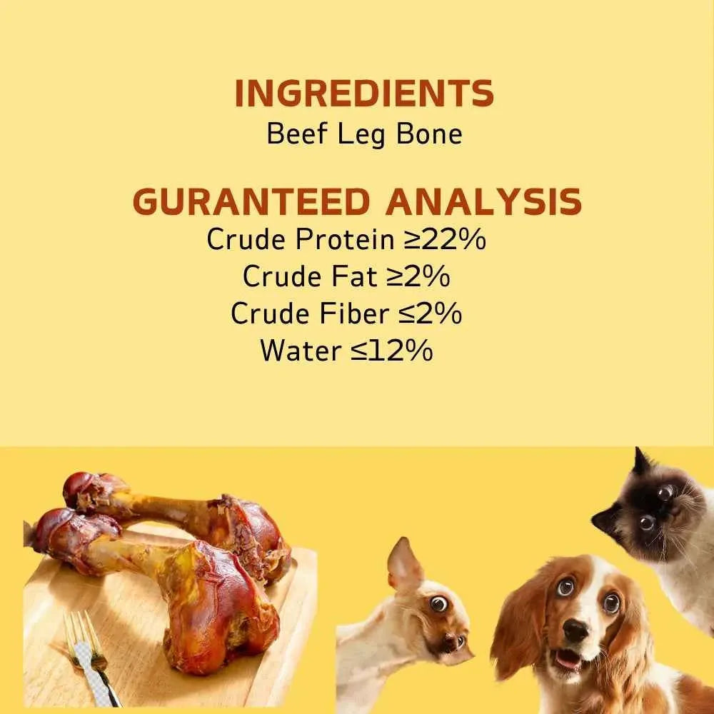 Large 6.3" Natural Cow Bone Dog Treat 150–190g Healthy & Easily Digestible