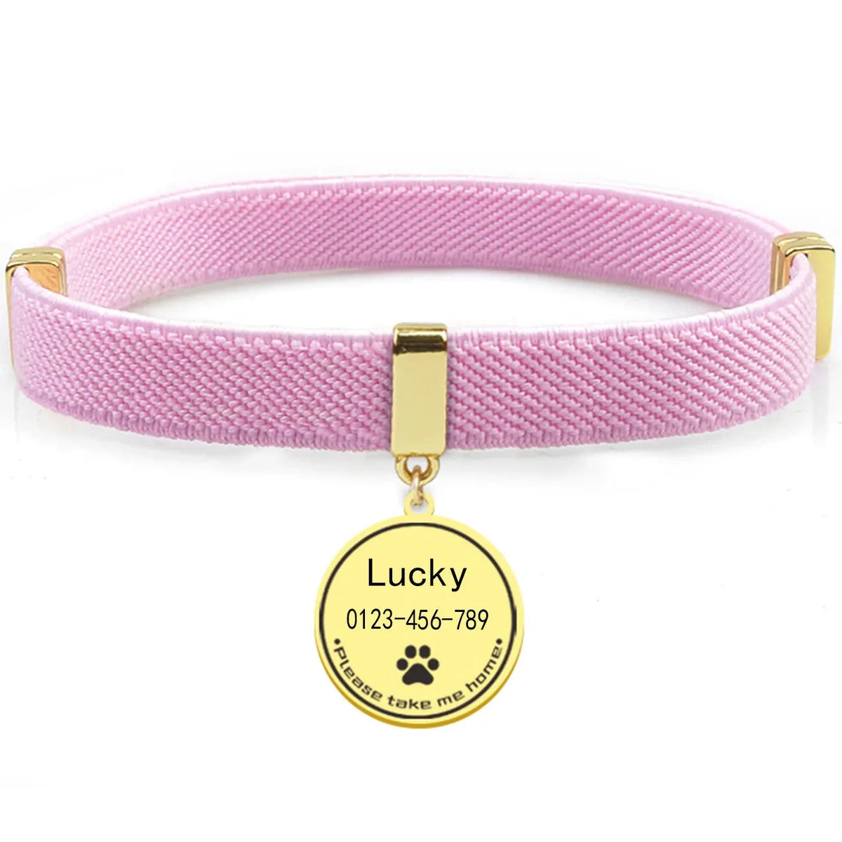 Cute Customized Cat Collar Round Metal Name Tag Breakaway AirTag Kitten Collars Adjustable Pet Collars for Cats and Puppies Dogs Needora