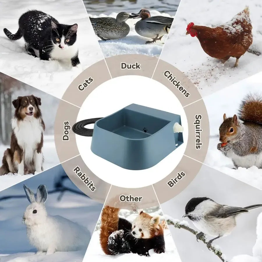 Automatic Heated Pet Water Dispenser – 2L Indoor/Outdoor Heated Bowl for Dogs & Cats Needora
