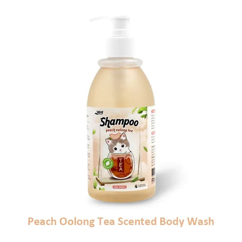 280ml Cat Shower Gel Tea Scent Shampoo Hair Care Bactericidal Mite Removal Anti Itching Deodorant Deep Cleaning Pet Products Needora