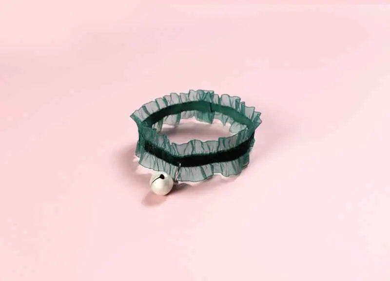 Velvet Lace Adjustable Pet Collar with Insect Repellent