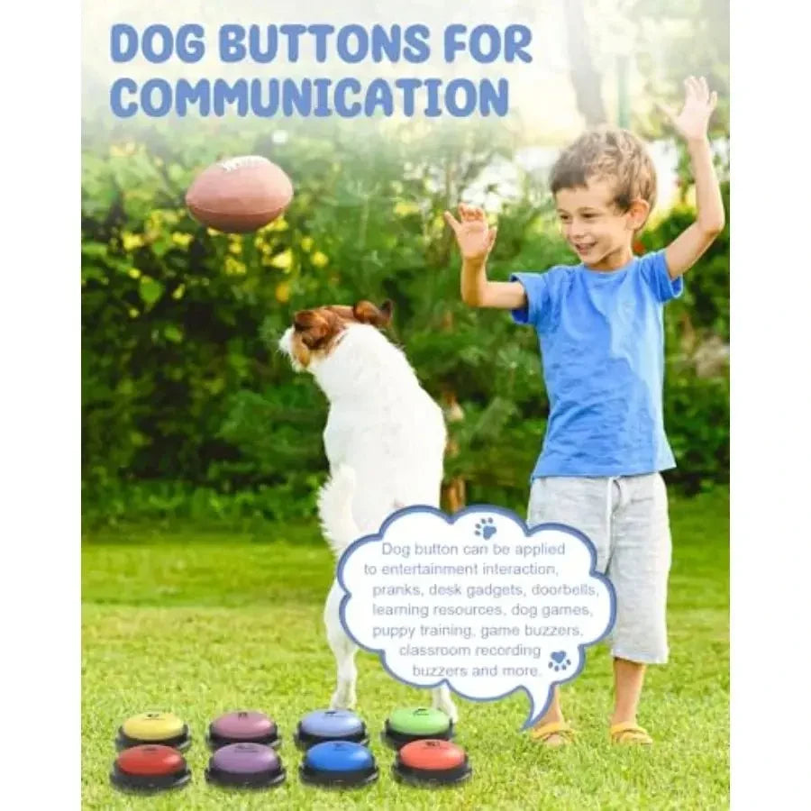 Dog Buttons for Communication 8 Dog Talking Button Set 30s Recordable Voice Pet Buzzer Training Buttons Speaking Button for Dog - Needora