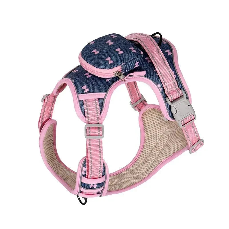 Escape Proof Dog Harness with Backpack, , Reflective Harness Vest with Padded Handle for Medium Dogs Walking, Training, and Runn - Needora