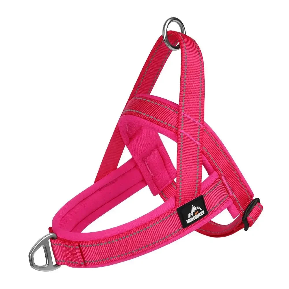 Escape-Proof No-Pull Dog Harness for Large Dogs, Heavy-Duty Front Clip Harness with Padded Chest, Reflective Strips for Safe Nig - Needora
