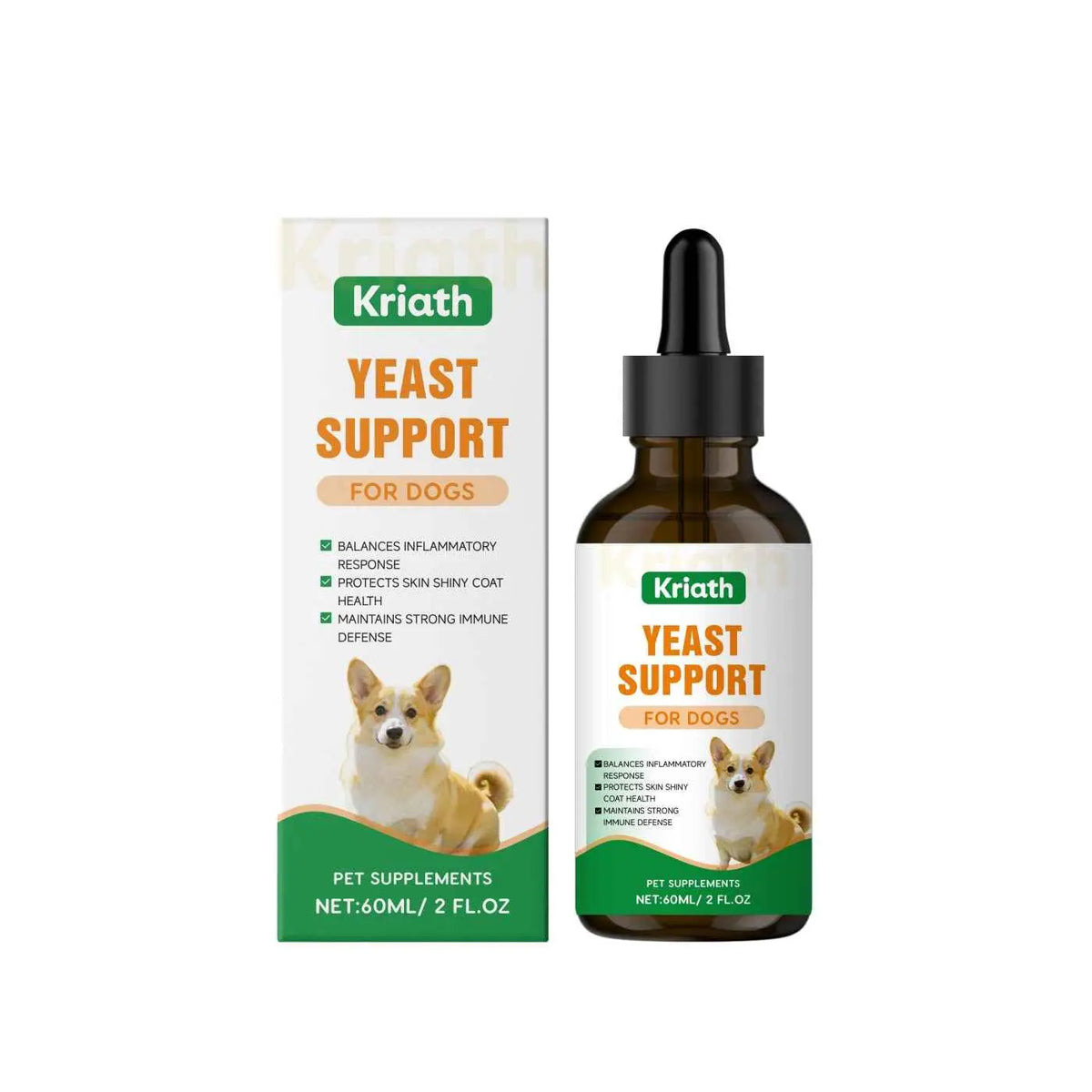 Kriath Yeast Support for Dogs – Daily Skin & Coat Balance