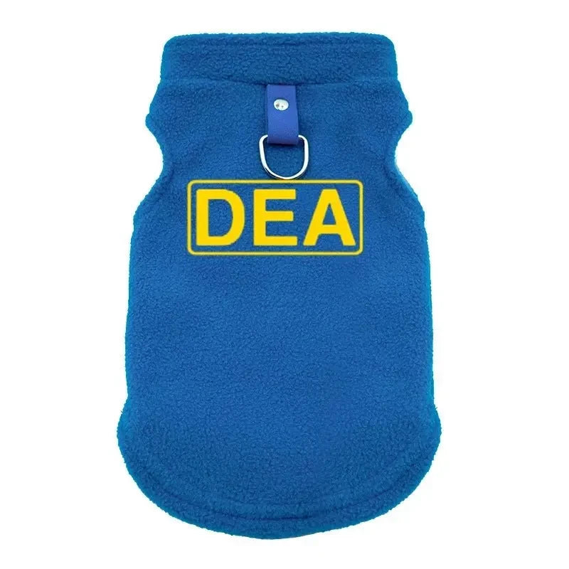 FBI Soft Dog Clothes Vest Warm Puppy Dogs Vest Cloak Pet Winter Clothing Jacket Coat Small Medium Dogs Outfit Chihuahua S-XL - Needora