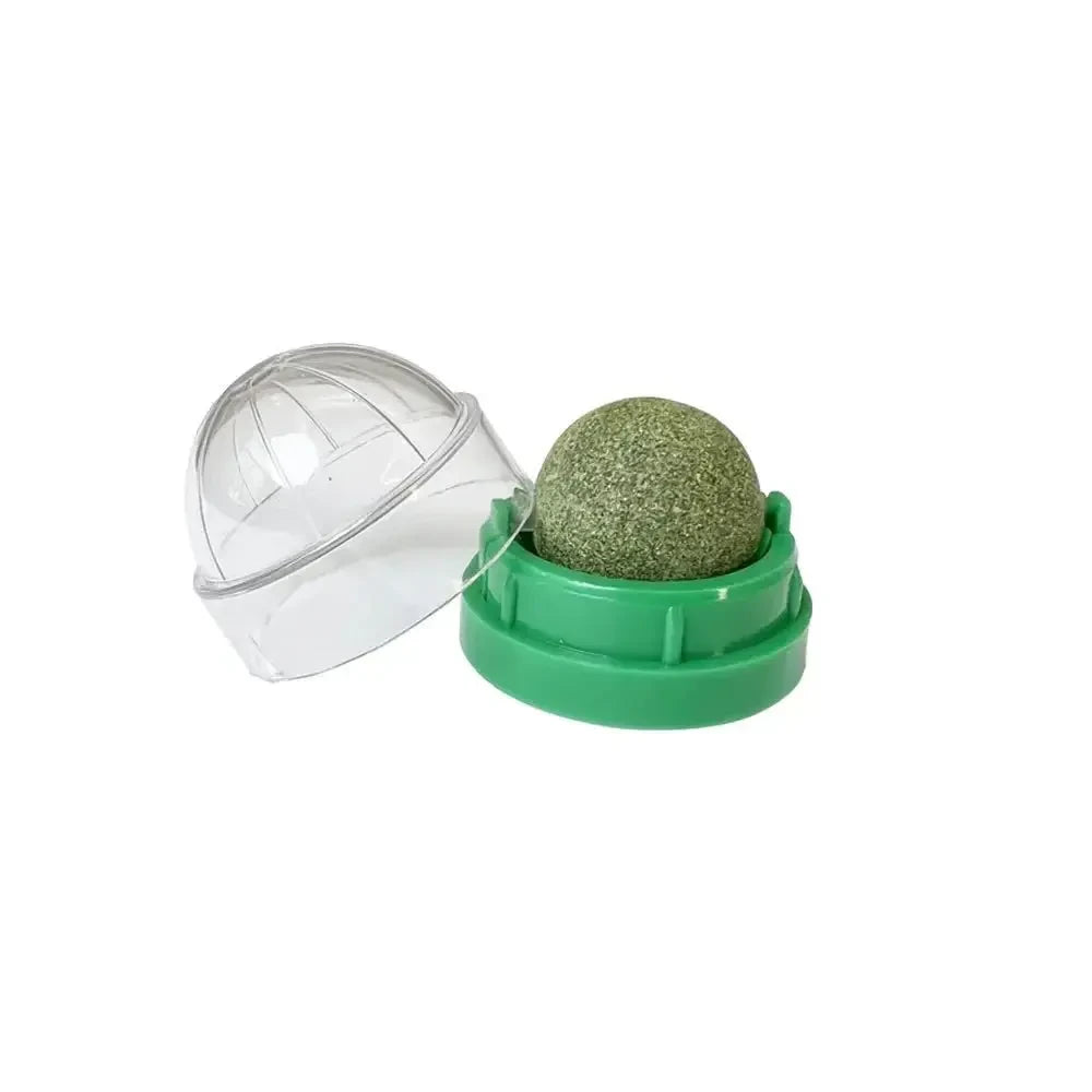 Natural Catnip Cat Wall Stick-on Ball Toy Scratchers Treats Healthy Natural Removes Balls to Promote Digestion Cat Grass Snack - Needora
