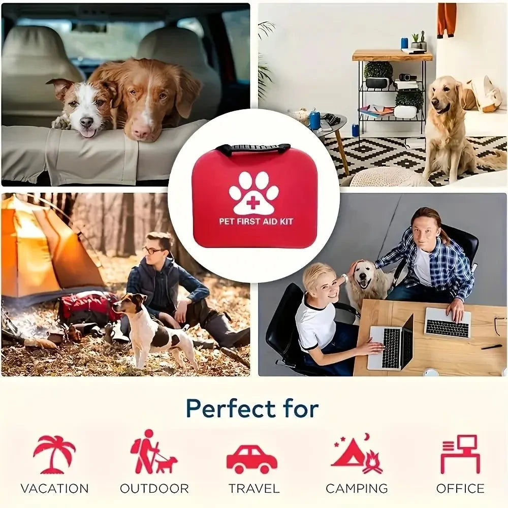 Pet First Aid Kit Multi-purpose Emergency Medical Portable Cat and Dog Medical Bag Outdoor Home Emergency edc Camping Hiking - Needora