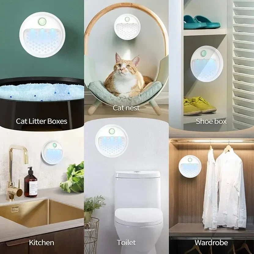 Smart Cat Odor Purifier 4000mAh Rechargeable For Cat Litter Box Deodorizer Pet Toilet Air Purifier Dog Cat Litter Deodorant - Needora