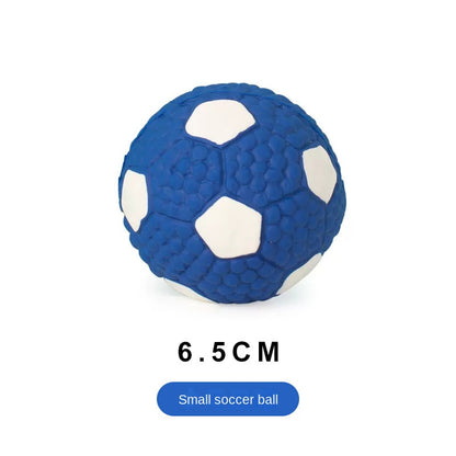 Chew Teeth Cleaning Sound Football Rugby Ball Thickened Durable Toy for Large Dogs Pet Latex Ball