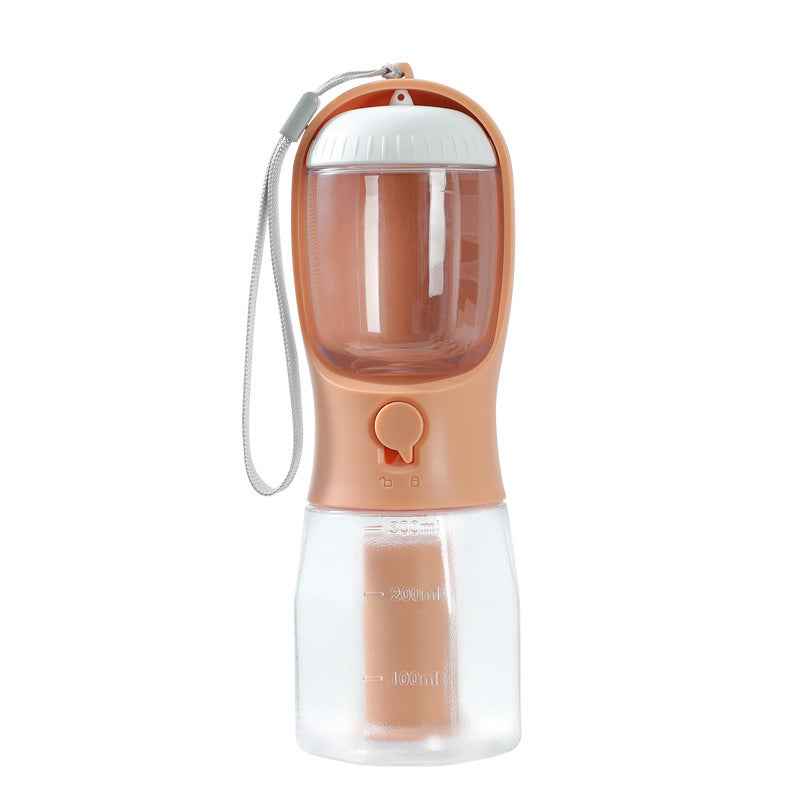 3‑in‑1 Dog Water Food Cup Portable Pet Bottle with Waste Bag Holder Travel