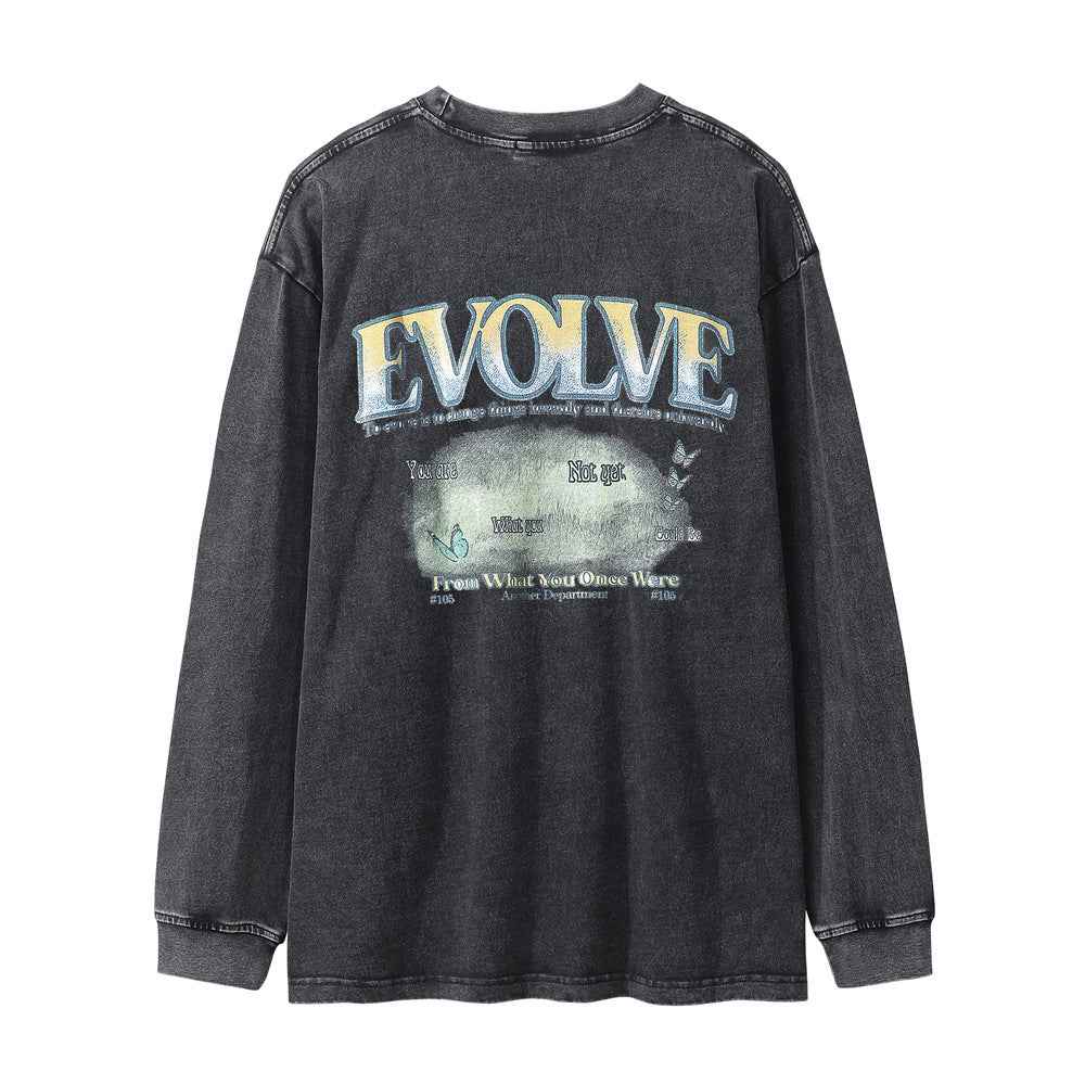 Animal dog printed long sleeved t-shirt