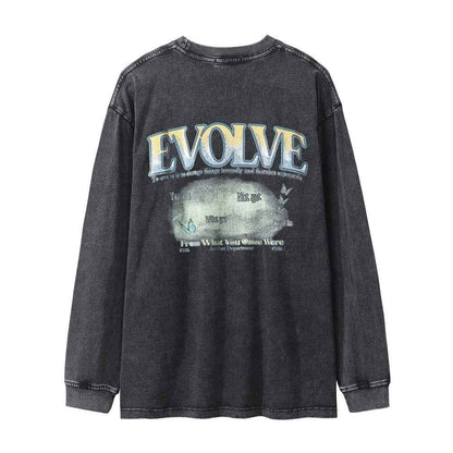 Animal dog printed long sleeved t-shirt