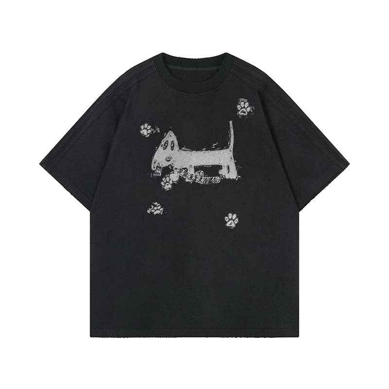 Abstract animal print short sleeved t-shirt