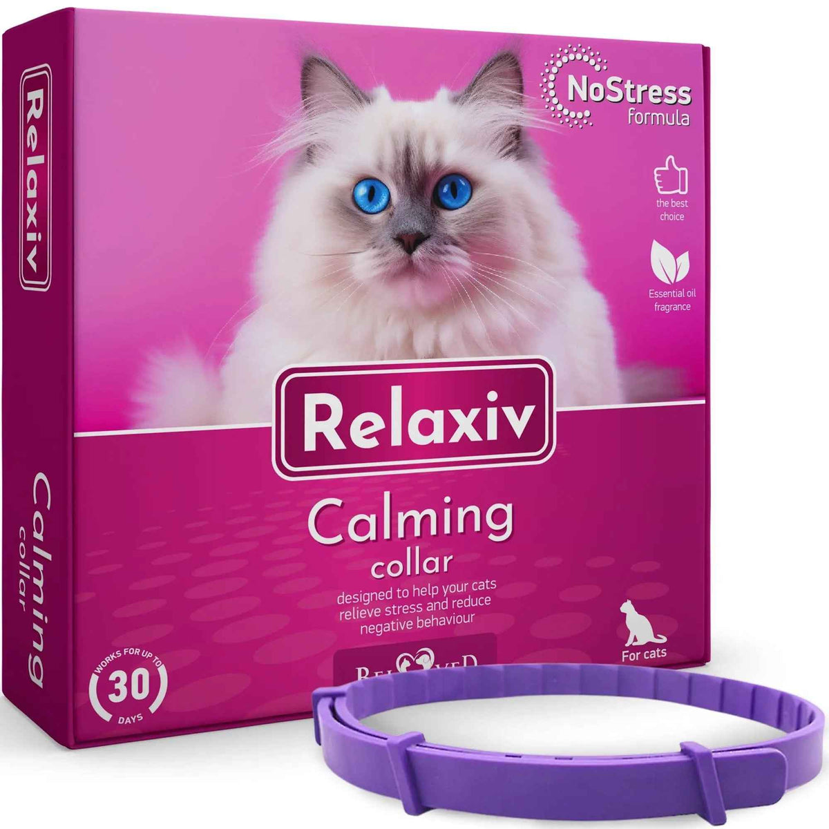 Cat Calming Collar & Pet Anti Anxiety Products   Feline Calm Pheromones Collars & Cats Stress Relief   Comfort Helps with Pee New Zone Aggression Fighting with Dogs & Other Behavior