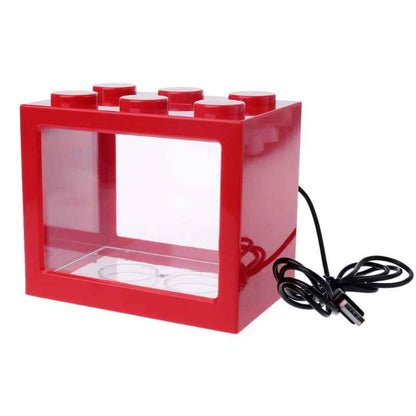 Mini USB Desktop Aquarium – Colorful LED Light Tank for Home & Office