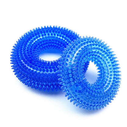 Pet Toys Bite Resistant Sound Toy Ball Chew Teeth Clean Large Dog Golden Retriever Barbed TPR Train Teeth Cleaning Jouet Chien