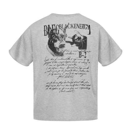 Animal hunting dog printed short sleeved t-shirt