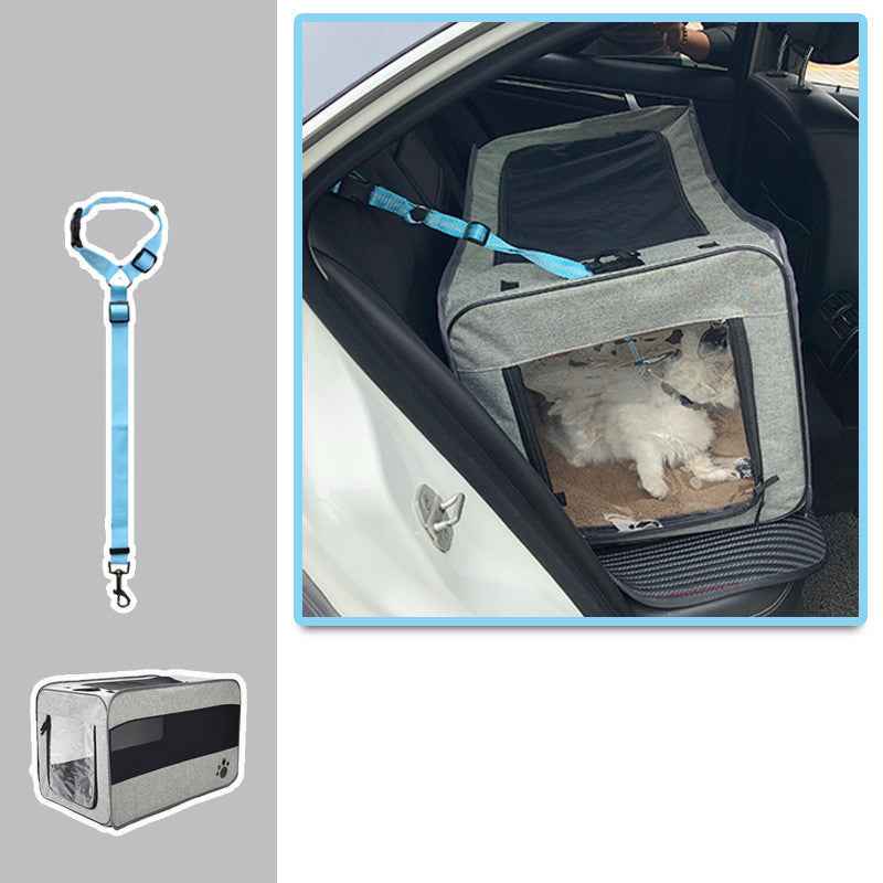 Pet Car Folding Cage – Soft‑Sided Travel Kennel for Cats & Dogs