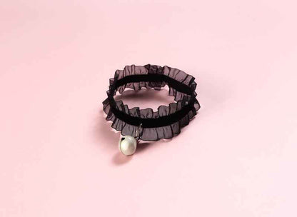 Velvet Lace Adjustable Pet Collar with Insect Repellent