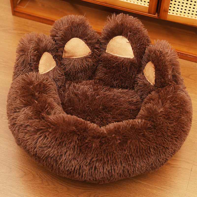 Hand‑Shaped Plush Pet Bed – Soft Sofa Nest for Dogs