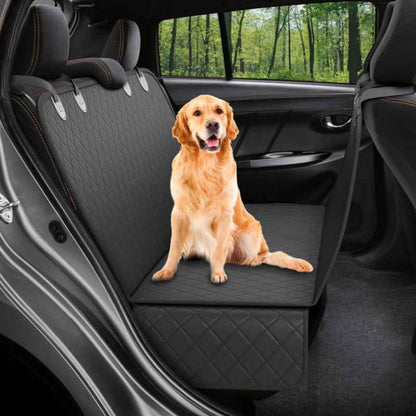 Dog Car Seat Cover Mesh Hammock Pet Carrier Back Seat Protector with Zipper Pocket