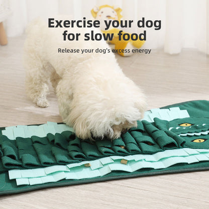 New Lion Crocodile Dog Sniff Pad Creative Choke Prevention Training Pet Slow Food Pad Game Blanket With Ring Paper