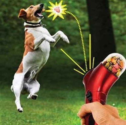 Pet Food Catapult Feeder Interactive Dog Cat Treat Launcher Funny Training Toy