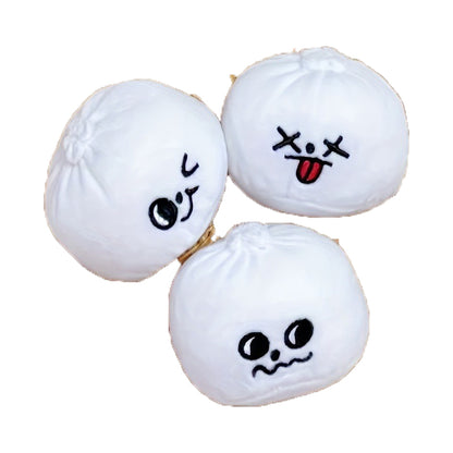 Pet Plush Bun Sound Biting Small Steamed Bun Durable Slow Feeding Hide Food Intelligent Sniffing