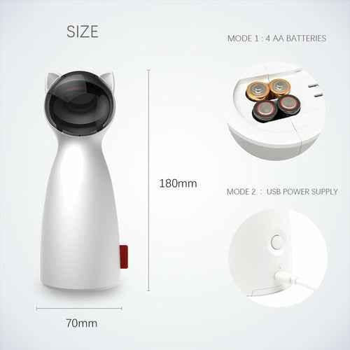 Automatic Interactive Cat Laser Toy – Smart Rotating Laser for Active Indoor Cats